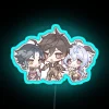 Genshin Impact fan art inspired neon sign with Chibi Ganyu Xiao
