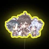 Genshin Impact inspired personalized Chibi Zhongshan Ganyu and Xiao RGB display