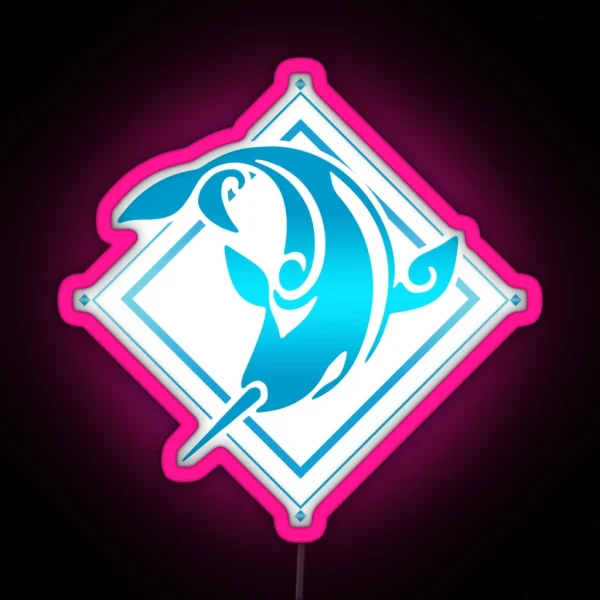 Genshin Impact Childe Tartaglia Hydro Emblem RGB Neon Sign