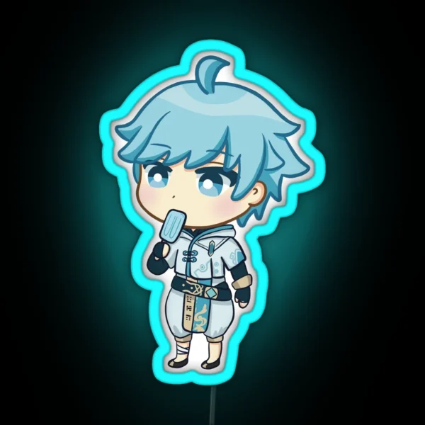 Genshin Impact Chongyun Chibi RGB Neon Sign