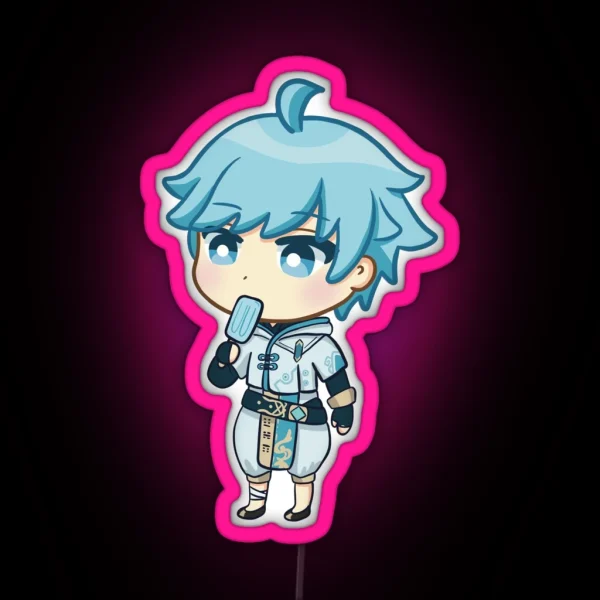 Genshin Impact Chongyun Chibi RGB Neon Sign