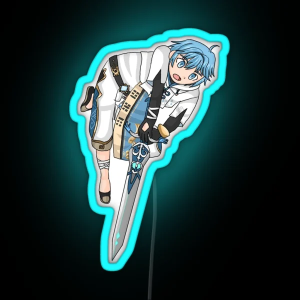 Genshin Impact Chongyun Full Body RGB Neon Sign