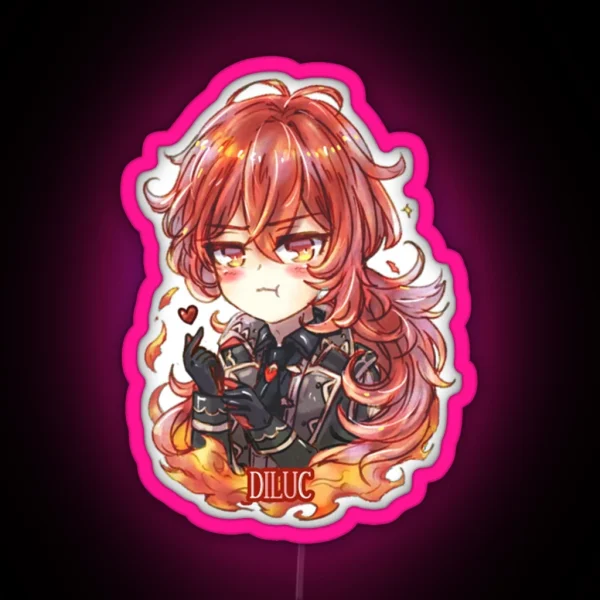Genshin Impact Diluc 2 RGB Neon Sign
