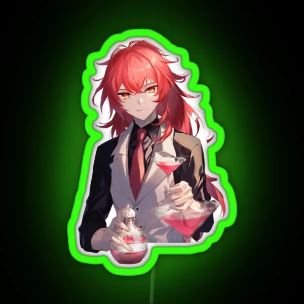 Genshin Impact Diluc Ragnvindr RGB Neon Sign