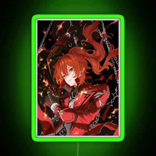 Genshin Impact Diluc Ragnvindr RGB Neon Sign