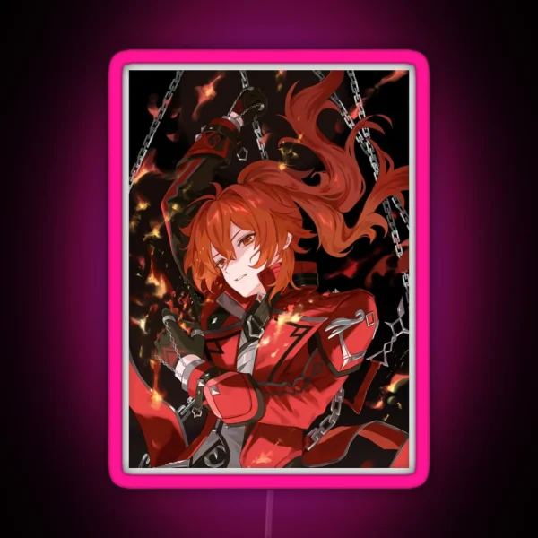 Genshin Impact Diluc Ragnvindr RGB Neon Sign
