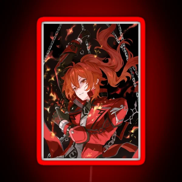 Genshin Impact Diluc Ragnvindr RGB Neon Sign