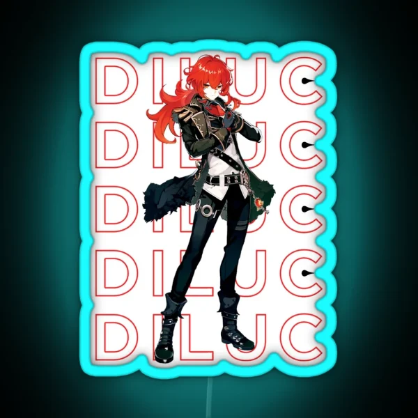 Genshin Impact Diluc RGB Neon Sign