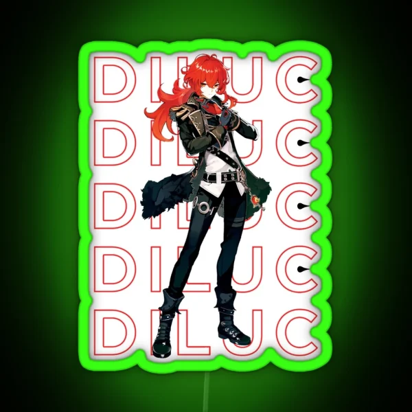 Genshin Impact Diluc RGB Neon Sign