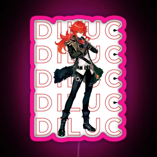Genshin Impact Diluc RGB Neon Sign