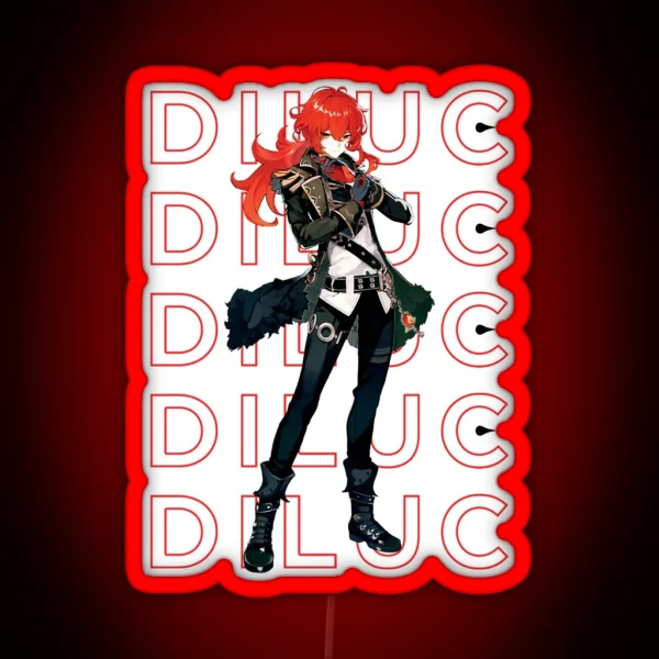 Genshin Impact Diluc RGB Neon Sign