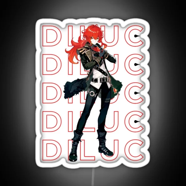 Genshin Impact Diluc RGB Neon Sign