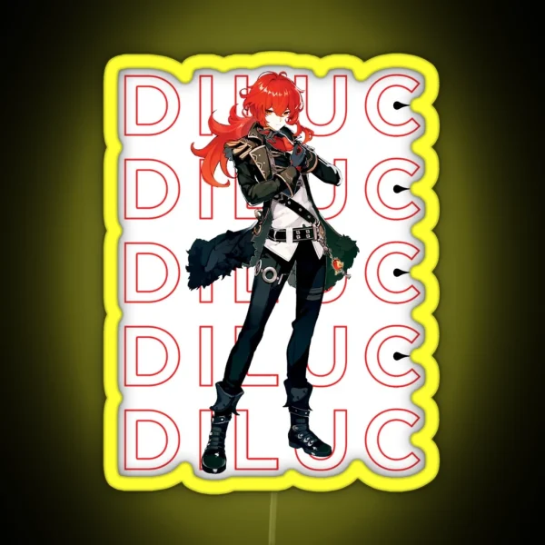 Genshin Impact Diluc RGB Neon Sign