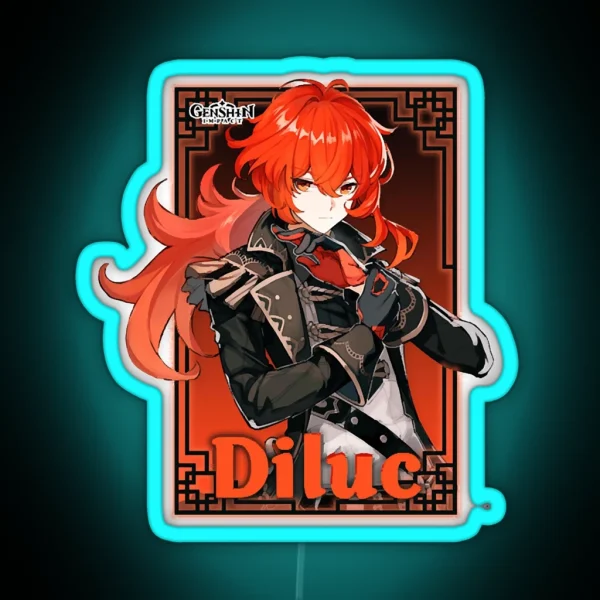 Genshin Impact Diluc RGB Neon Sign