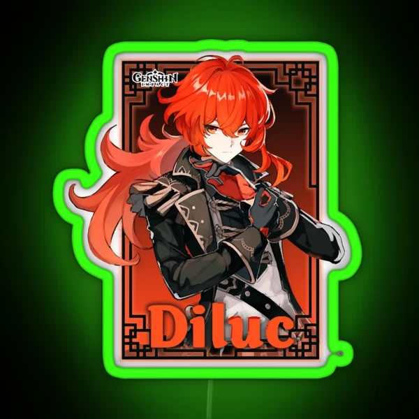 Genshin Impact Diluc RGB Neon Sign
