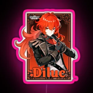Genshin Impact Diluc RGB Neon Sign