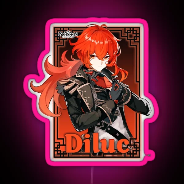 Genshin Impact Diluc RGB Neon Sign