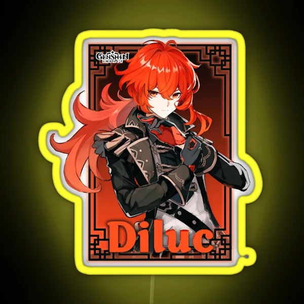 Genshin Impact Diluc RGB Neon Sign