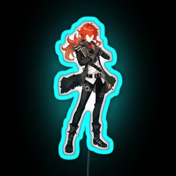 Genshin Impact Diluc RGB Neon Sign