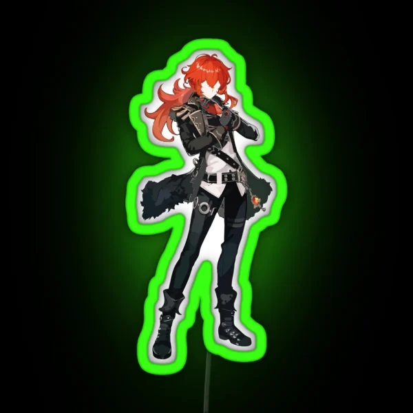 Genshin Impact Diluc RGB Neon Sign