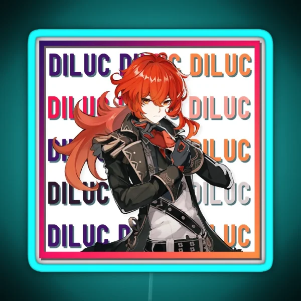 Genshin Impact Diluc RGB Neon Sign
