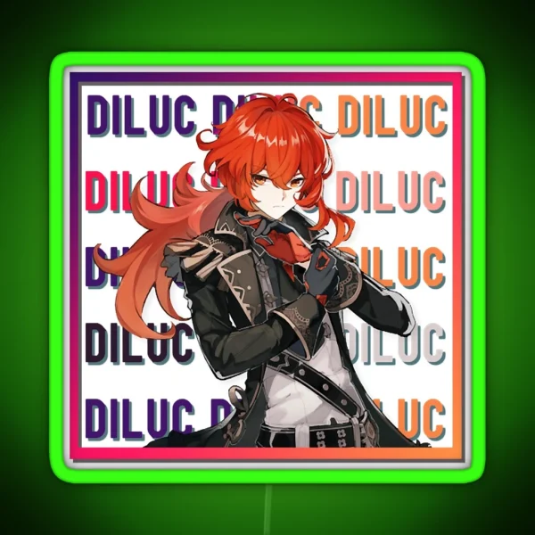 Genshin Impact Diluc RGB Neon Sign