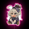 Genshin Impact Furina-inspired colorful RGB neon art display wall decoration
