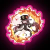 RGB LED Canvas Sign Featuring Genshin Impact's Hu Tao Chibi Character