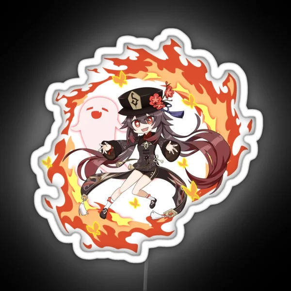 Genshin Impact Hu Tao Chibi RGB Neon Sign