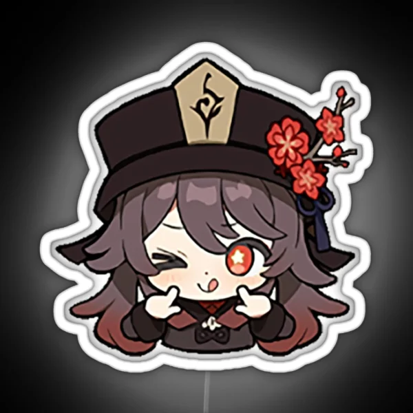 Genshin Impact Hu Tao Chibi RGB Neon Sign