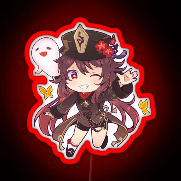 Genshin Impact Hu Tao Chibi RGB Neon Sign