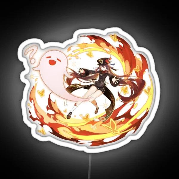 Genshin Impact Hu Tao Official Character Wish Gacha RGB Neon Sign