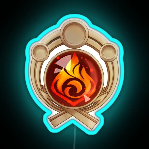 Genshin Impact Inazuma Pyro Vision RGB Neon Sign