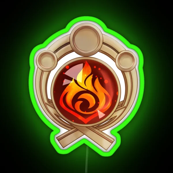Genshin Impact Inazuma Pyro Vision RGB Neon Sign