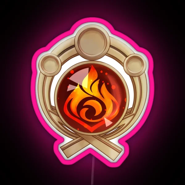Genshin Impact Inazuma Pyro Vision RGB Neon Sign