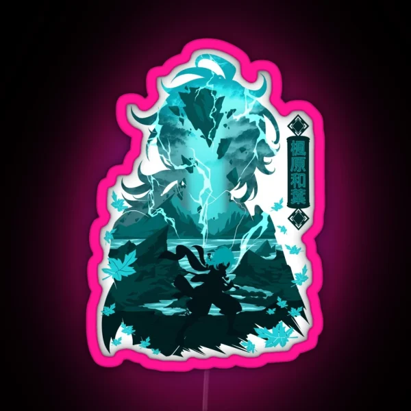GENSHIN IMPACT KAEDEHARA KAZUHA NEGATIVE SPACE RGB Neon Sign