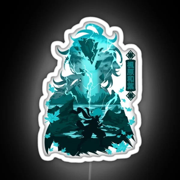 GENSHIN IMPACT KAEDEHARA KAZUHA NEGATIVE SPACE RGB Neon Sign