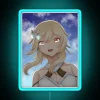 Glowing neon sign featuring Tighnari's Lumine with happy tears design