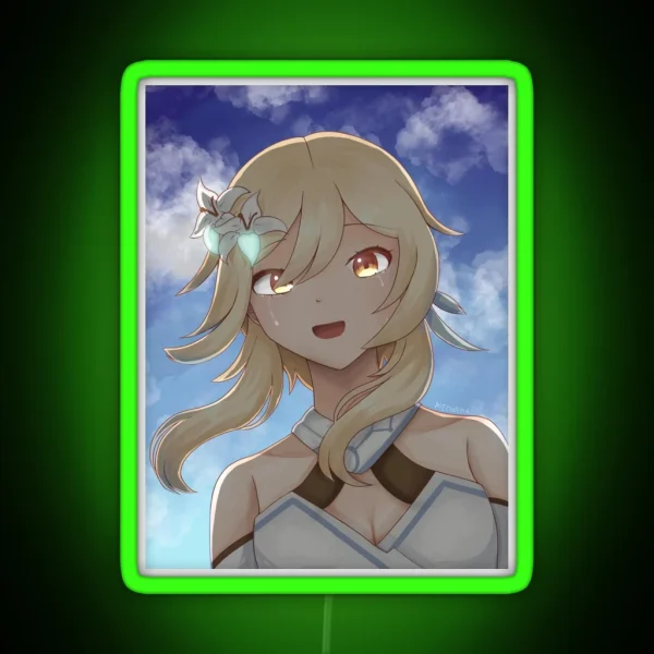 Genshin Impact Lumine Happy Tears RGB Neon Sign