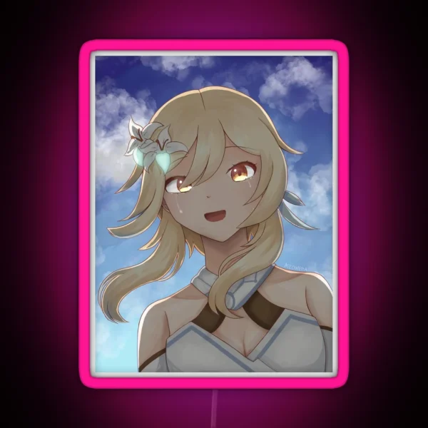 Genshin Impact Lumine Happy Tears RGB Neon Sign