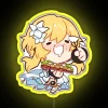 Personalized Genshin Impact Lumine fan art RGB neon sign display