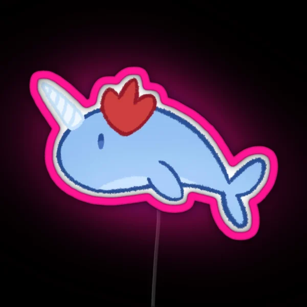 Genshin Impact Narwhal Childe Tartaglia RGB Neon Sign