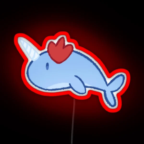 Genshin Impact Narwhal Childe Tartaglia RGB Neon Sign