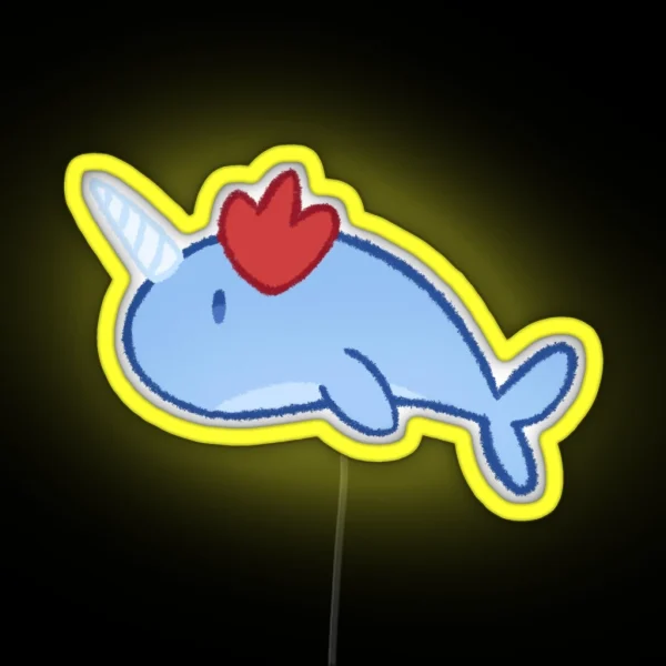 Genshin Impact Narwhal Childe Tartaglia RGB Neon Sign
