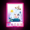Customizable Genshin Impact themed Pixel Paimon RGB neon digital signage