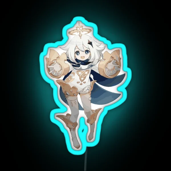 Genshin Impact Pocket Food Paimon RGB Neon Sign