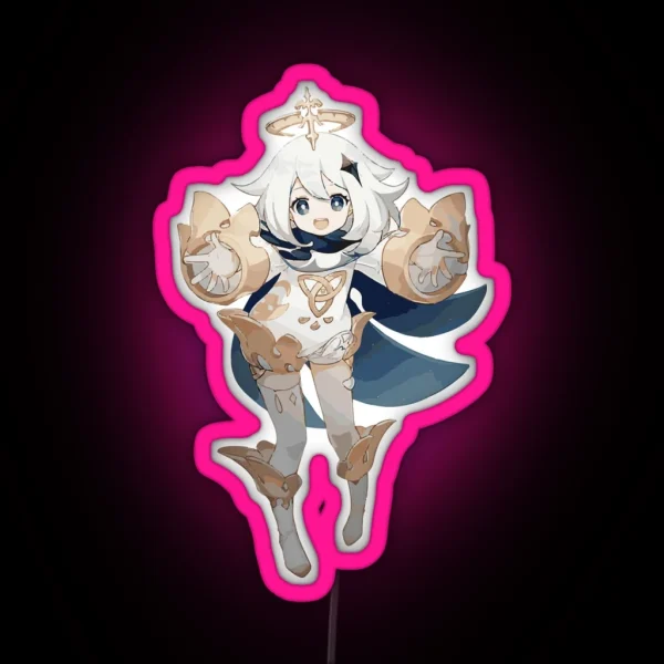 Genshin Impact Pocket Food Paimon RGB Neon Sign