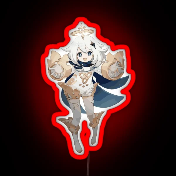 Genshin Impact Pocket Food Paimon RGB Neon Sign