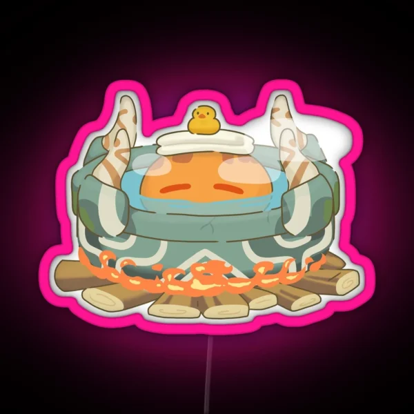 Genshin Impact Pyro Slime RGB Neon Sign