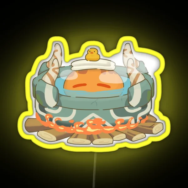 Genshin Impact Pyro Slime RGB Neon Sign